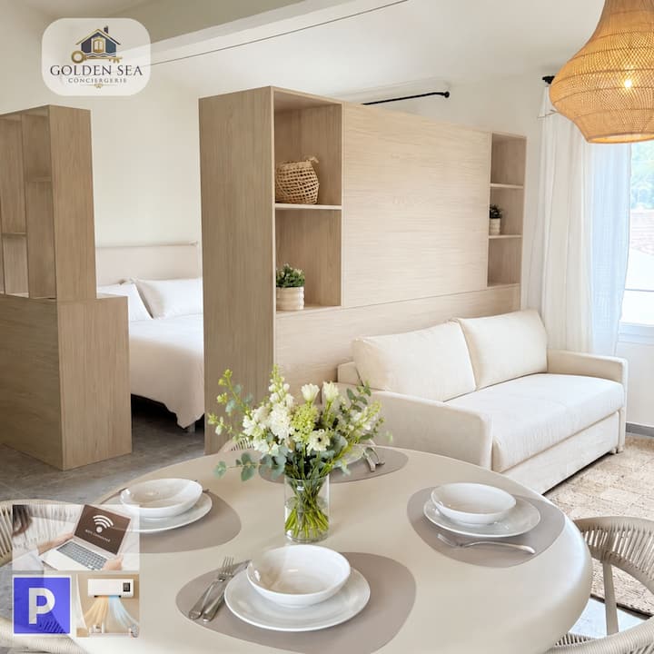 Loft Bohème Chic Avec Jardin Privé & Clim - La Grande-Motte