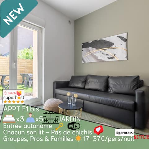 3 beds - up to 5 people - spacious terrasse