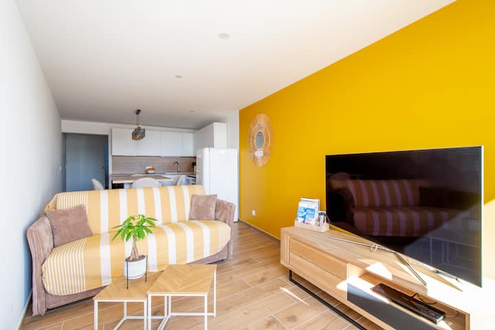 Plage 50m & Piscine : Appart 3 éToiles, Clim, Park - La Grande-Motte