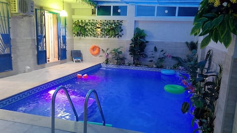 duplex house with pool