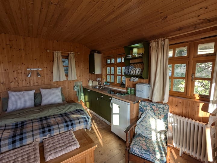 Our place features a double-sized bed with a feather-filled duvet and an extra blankets available if needed. There are plenty of pillows so you can prop yourself up and enjoy a good book in bed!