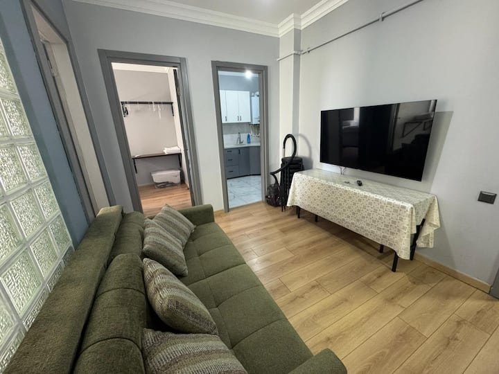 Taksim Ground Floor · 3br · Living Room · Kitchen - Istanbul
