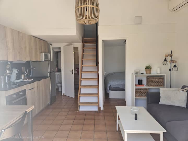 Mazet Cosy Climatisé, Terrasse  Privée Et Piscine. - 博爾默勒米莫薩