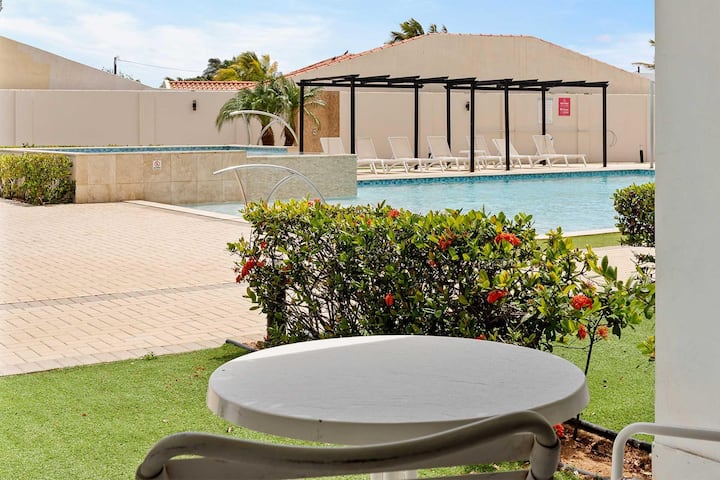 Al117 -Resort Pool+beach Tennis Court- 2br Condo - Aruba