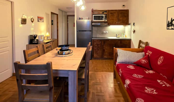 Appartement Charmant 6p - Piscine, Sauna - Saboya