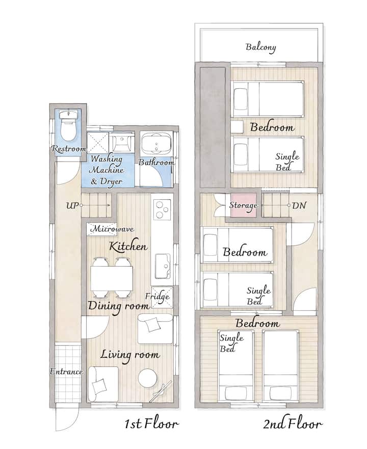 京都駅10分 1棟貸切 6人泊　Villa Otsu By Kyoto_ヴィラ大津 By 京都 - 琵琶湖
