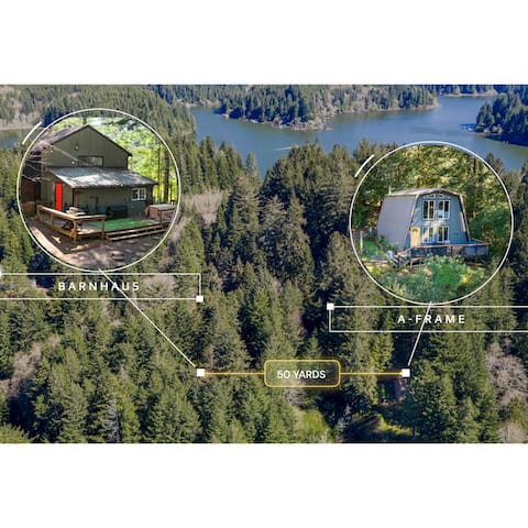 2 Homes-14 Acres+2 Spas +Lake Access+Kayaks