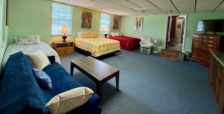 Enter into this large room from the garage 