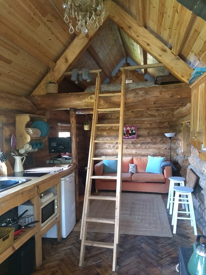 Gorgeous Hilltop Log Cabin - Wales