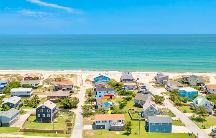 Catch A Vibe! Oceanside Cottage 4 Lots From Beach! - Nags Head, NC