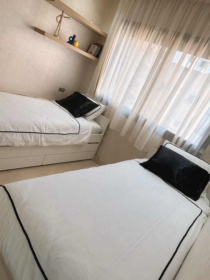 2 lits simples dans la chambre 3 