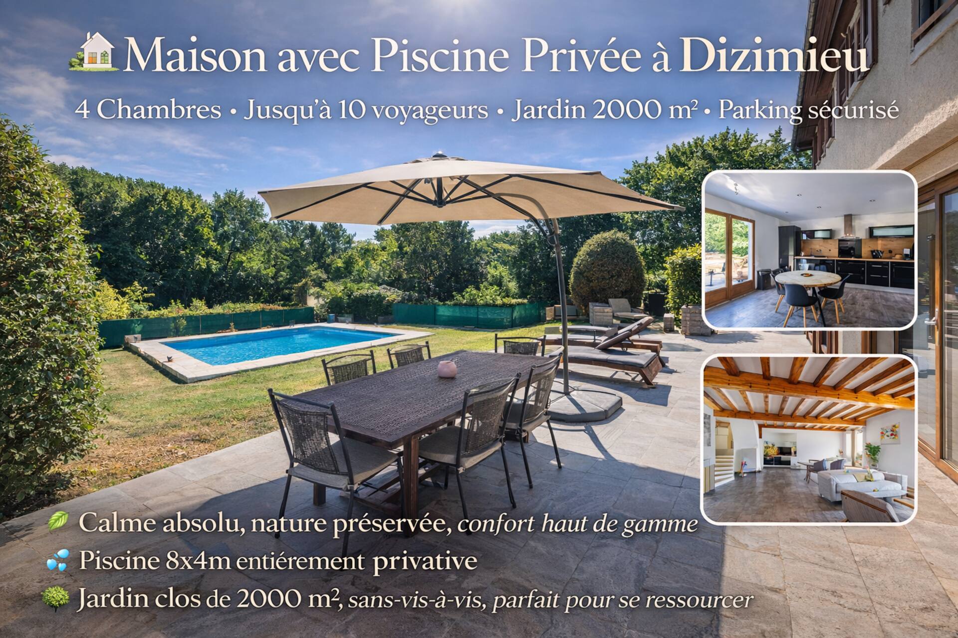 House with Private Pool in Dizimieu