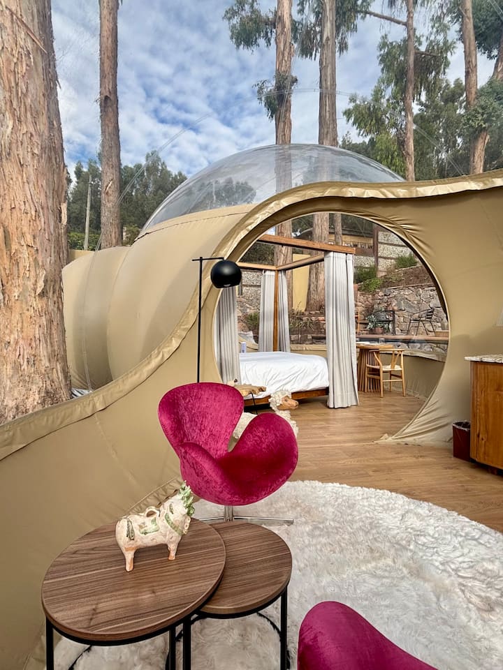 Andean Hot Tub Bubble • Stunning Views & Gardens - 