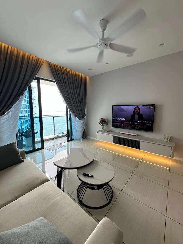 Furnished Ocean View 2b2b Apartment Near Queensbay - Bayan Lepas