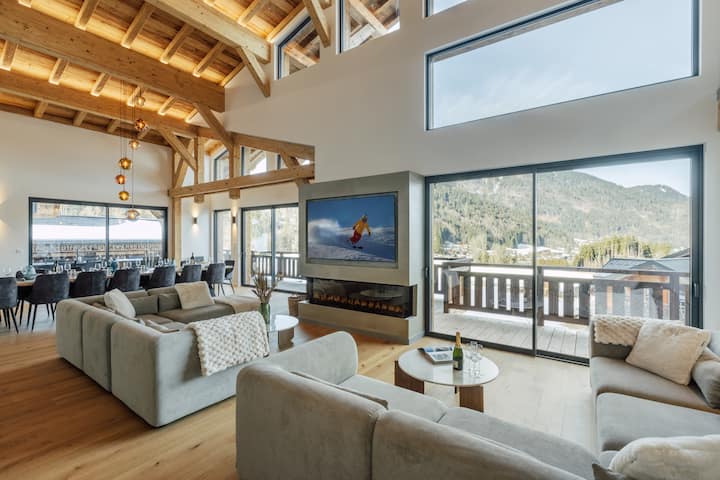 Chalet Neuf 7 Chambres Avec Sauna, Jacuzzi, Cinéma - Les Gets