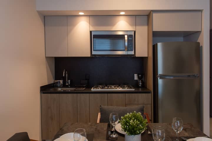 Zona Andares-akron/ac/cama Queen/piso 22 - Zapopan
