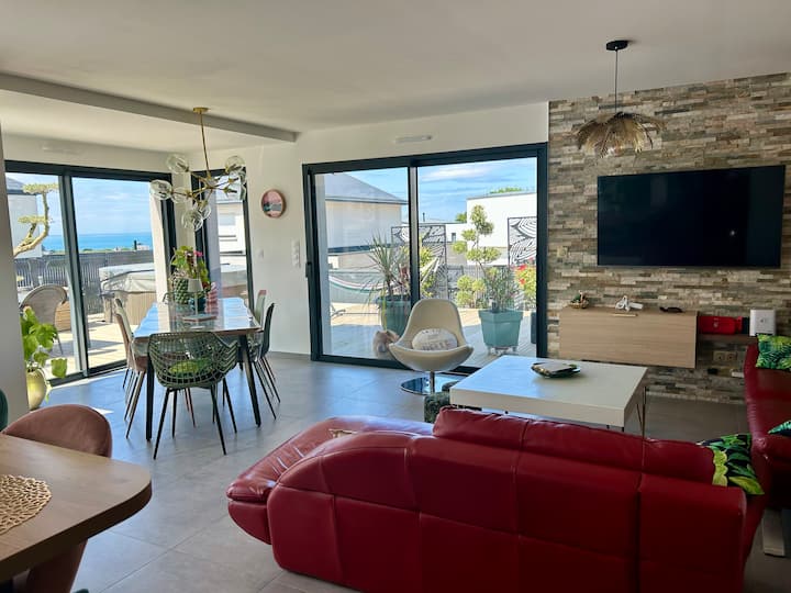 La Villa Pléneuvienne : Vue Mer, Piscine, Jacuzzi - Pléneuf-Val-André