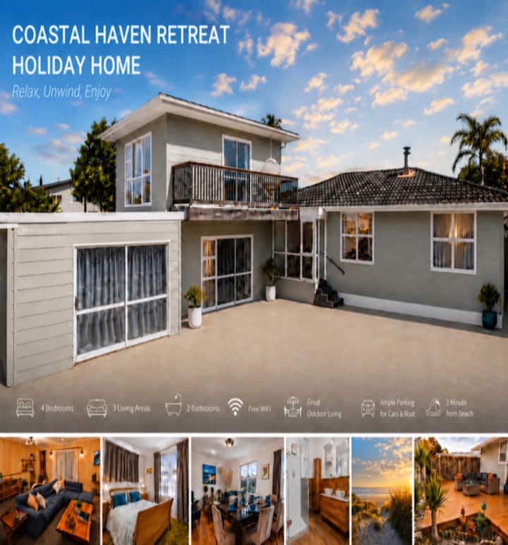 Coastal Haven Retreat - 4 Bedrooms - Whakatane