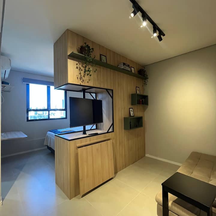 Flat Executivo | Ar + Garagem - Santo André