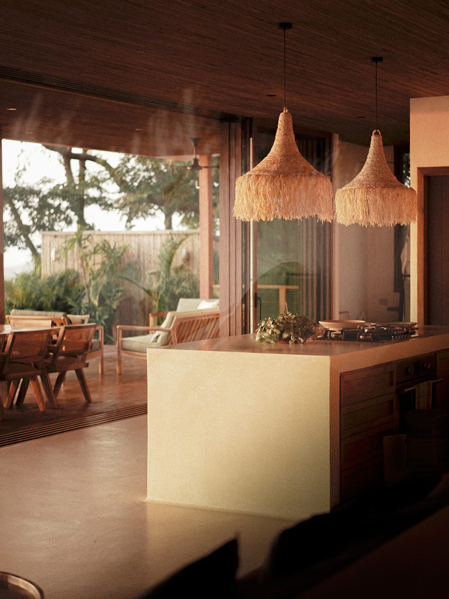 Pool terrace overlooking the Pacific