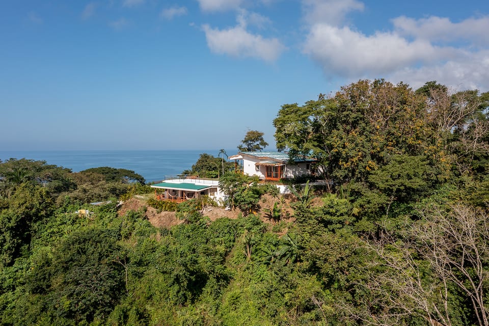 View over the jungle and surf break from Casa Kasbah