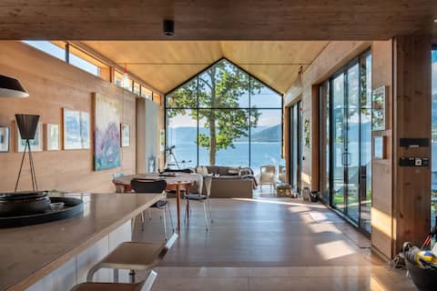 Modern house with spectacular view of Sognefjorden