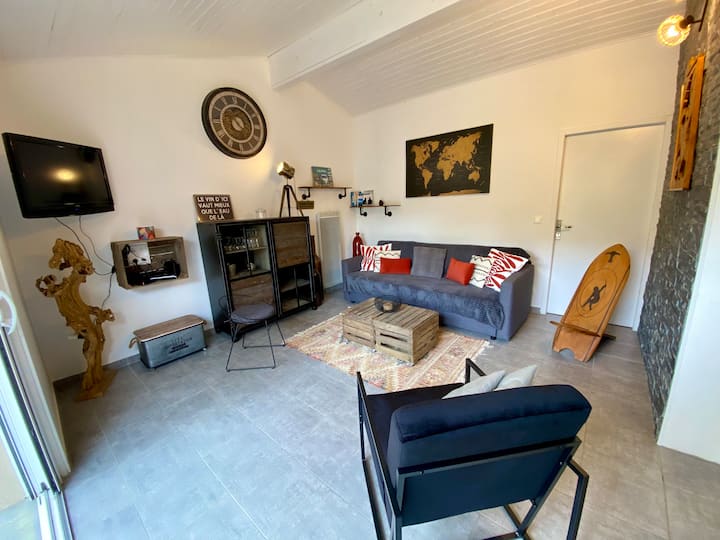 Maison Cosy Avec Jardin, Plage 1 Km Et Wi-fi - Lacanau