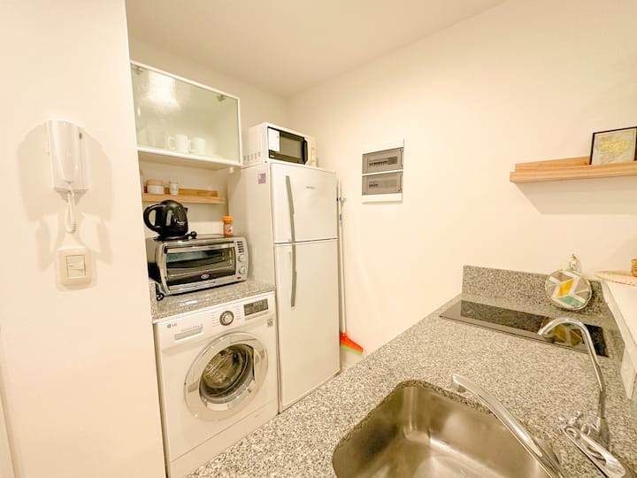 Monoambiente en Balvanera con pileta y laundry