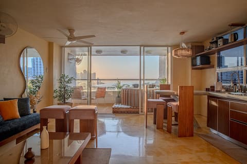 Successful Airbnb property: Olas Doradas | 2BR Pool, Sunsets & Ocean Views in El Laguito