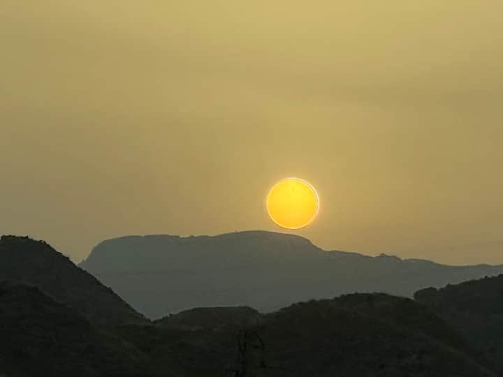 Atardecer almeriense desde el alojamiento.