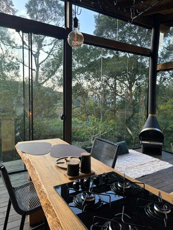 Cabana Na Mata Atlântica|madre Terra-hidro|lareira - Águas Mornas