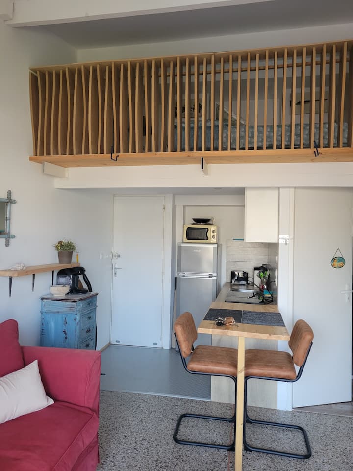 Studio Mezzanine à La Plage 2 Adultes + 2 Enfants - Palavas-les-Flots