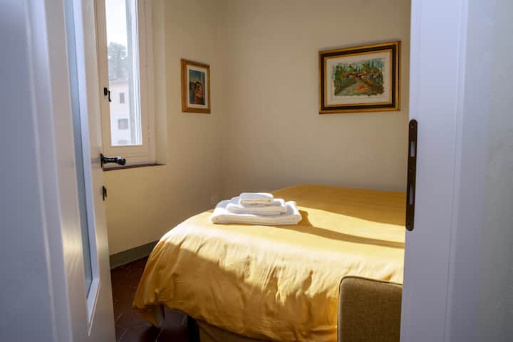 This is a pull-out, queen size bed in the second bedroom/office. Not your average pull out, it's comfortable and we have added high end bedding to ensure the most relaxing sleep. This room has black out shutters or full light options. 