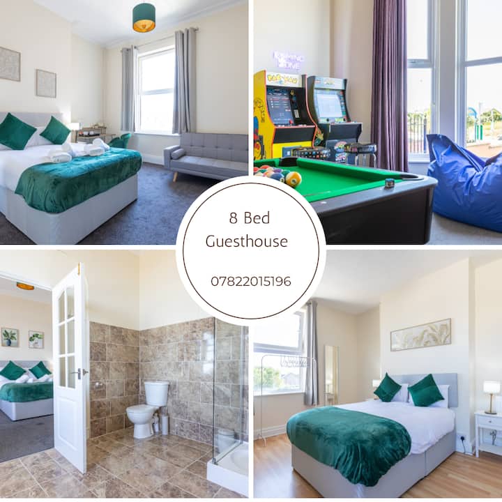 Beachfront/%Discount 7 Days+/8 Bed House/Groups