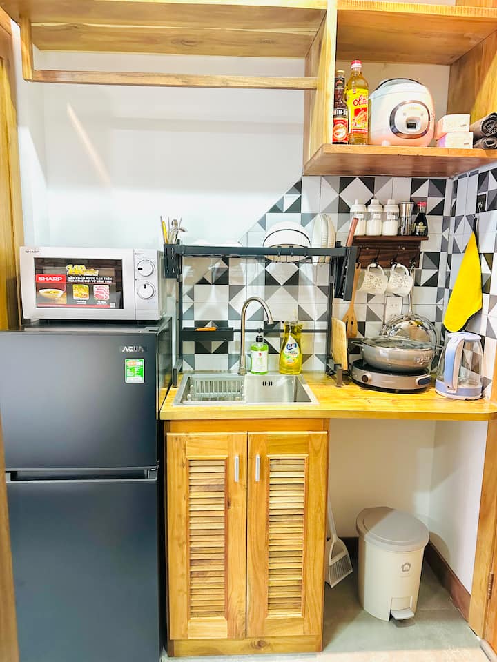 (505msnk) Luxe Twin Studio | Balcony & Kitchen - Bình Minh