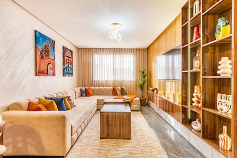 Annonce Airbnb populaire: Marrakech Eden 2 bedrooms/6 min Gueliz/Central Air Conditioning/Net Fibr à Marrakech