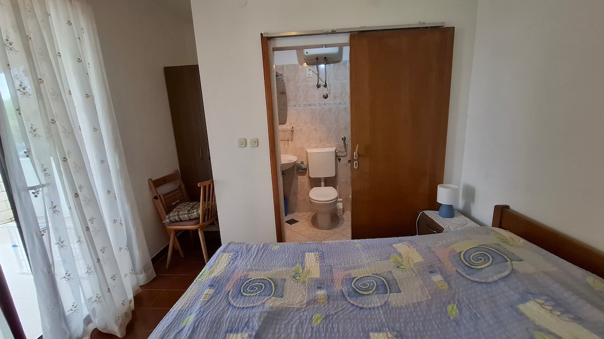 Izba s vlastnou kúpeľňou a prístupom na veľkú terasu