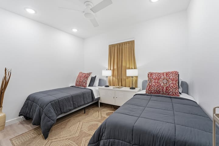 Bedding and décor may vary slightly from stay to stay, always thoughtfully styled for comfort - example 