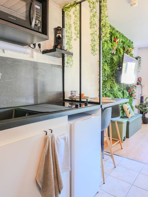 Successful Airbnb property: Studio Jungleroom, atypique, parking gratuit in Carquefou