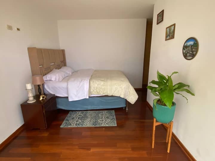 Cama Queen muy cómoda y confortable. 