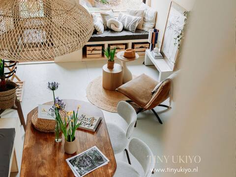 Popular Airbnb listing: Tiny Ukiyo Zeeland in forest garden, 3 km from the sea in Wijk 09 Koudekerke