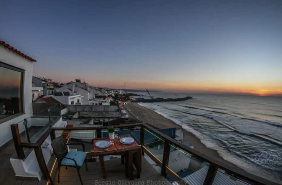 A sunset balcony above Ericeira's beach, Ericeira, Lisbon District, Portugal, photo 2 of 10