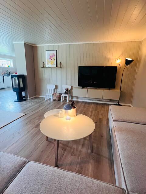 Successful Airbnb property: Great detached house with garden in Løten