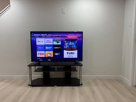 Popular Airbnb listing: Elegant Basement Guest Suite-Orchards SW Edmonton in The Orchards At Ellerslie