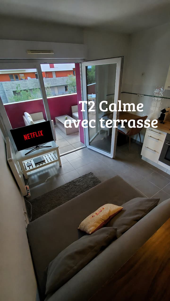 T2 Port Marianne Avec Terrasse/parking - Montpellier
