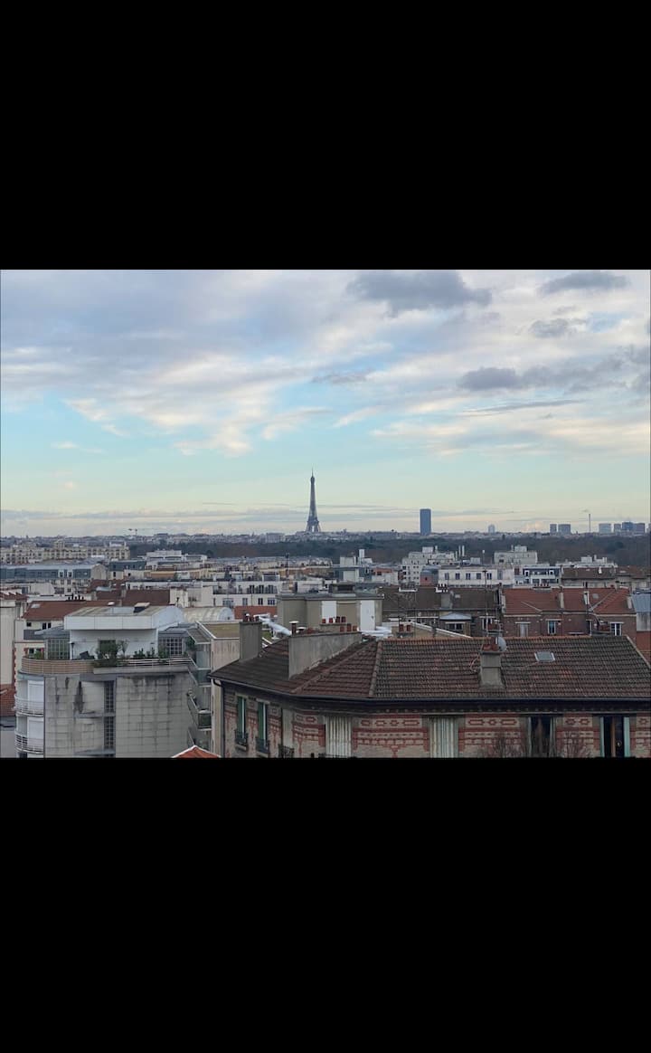 Vue Tour Eiffel 2 Pièces Calme & Ensoleillé - Suresnes