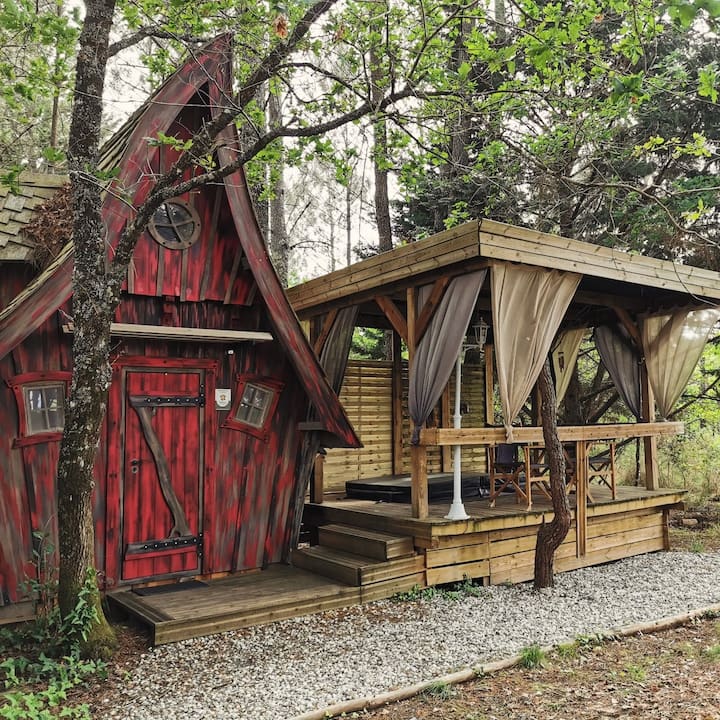 Cabane Hansel Avec Spa Privatif - Castets