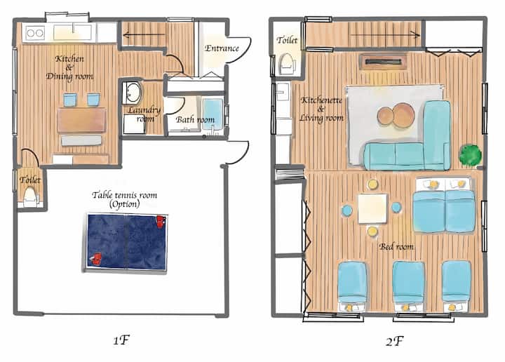 【Awaodori】100㎡ House/up To 10｜free Parking｜tt - Tokushima