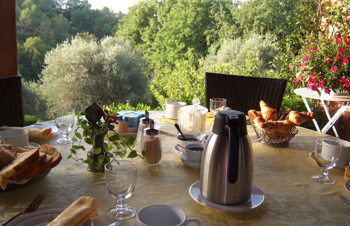 Chambre De Charme, Calme, Terrasse Privée Et Vue - Tourrettes-sur-Loup