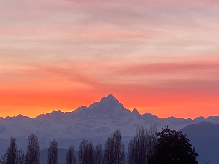 Tramonto Sul Viso Stanza Cavassa - Saluzzo